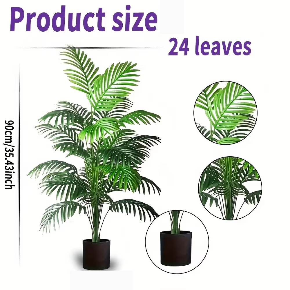 24 Leaves Areca Palm Artificia - Fiddle Leaf Fig ulasan dan harga