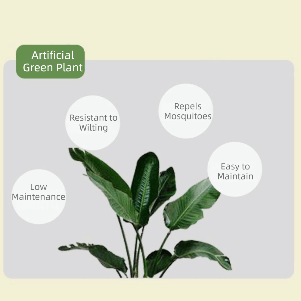 Green Plastic Artificial Ficus - Fiddle Leaf Fig ulasan dan harga