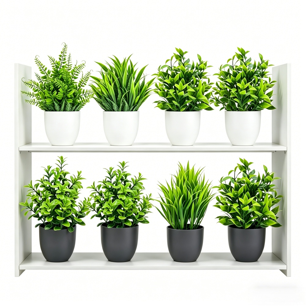 4pcs/set Mini Artificial Plant - Fiddle Leaf Fig ulasan dan harga