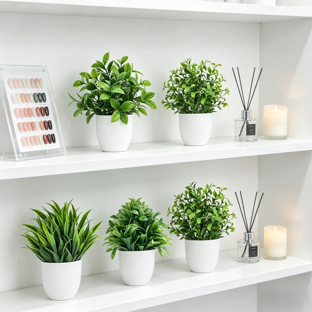 4pcs/set Mini Artificial Plant - Fiddle Leaf Fig ulasan dan harga