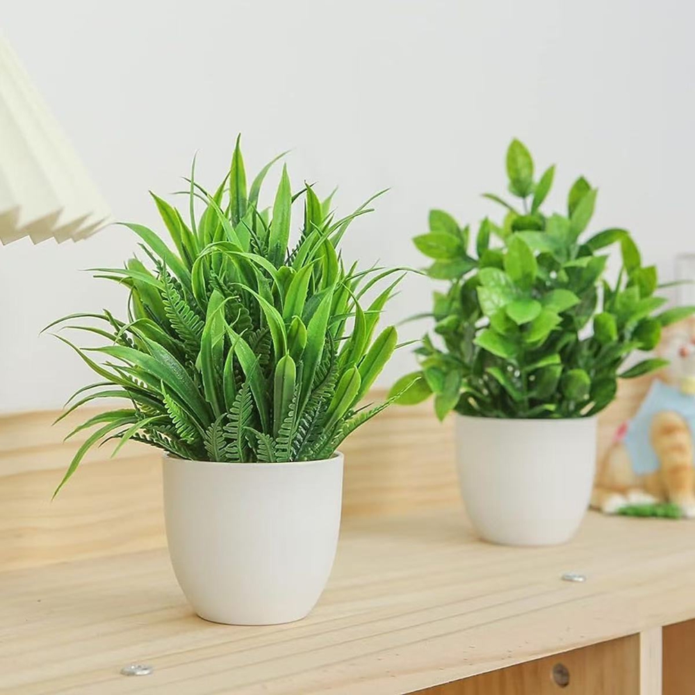 4pcs/set Mini Artificial Plant - Fiddle Leaf Fig ulasan dan harga