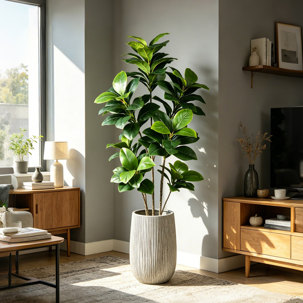 74-140cm Large Artificial Bany - Fiddle Leaf Fig ulasan dan harga
